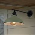 thumbnail image 3 of JONATHAN Y Wallace 12.25" 1-Light Farmhouse Industrial Indoor/Outdoor Iron LED Victorian Arm Outdoor Sconce, Matte Olive Green/Black, 3 of 6