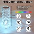 thumbnail image 5 of Lámpara de mesa de cristal LED Lámpara de noche moderna creativa Lámpara táctil regulable rosa con lámpara de cristal RGB Luz de noche que cambia de color para dormitorio, estudio y sala de estar, 5 of 5