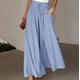 thumbnail image 1 of Pantalones de verano de pierna ancha para mujer, cinturón elástico, pierna ancha, cintura alta, culottes largos para mujer, 1 of 6