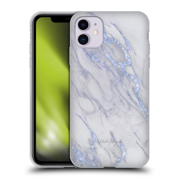 Head Case Designs Officially Licensed Nature Magick Marble Metallics Indigo Soft Gel Case Compatible with Apple iPhone 11