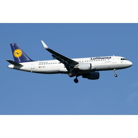 A Lufthansa Airbus A320-200 sharklet Canvas Art - Luca NicolottiStocktrek Images (18 x 12)