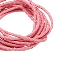 thumbnail image 3 of Uxcell 2.19 Yards 3mm Dia Leather Cord Braided String for DIY Crafts, Dark Pink 1Pack, 3 of 6