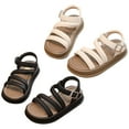 thumbnail image 4 of NOKIO Girls' Summery Sandals Toddler Summer Shoes Girls' Fashionable Sandals Kids Baby Girls Sandals Summer In Thick Bottom Solid Color Roman Sandals Sports Style Little Child/Big Kids, 4 of 9