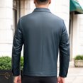 thumbnail image 5 of Chaqueta de piel de oveja con solapas cortas para hombre, nueva chaqueta de otoño e invierno para negocios, ocio, para jóvenes de mediana edad, 5 of 5