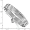 thumbnail image 2 of 14K White Gold bracelet Bangle 1 mm WG Diamond-cut Slip On 7 Bangles, 2 of 2