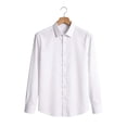 thumbnail image 5 of Deago Men's Dress Shirts Solid Long Sleeve Stretch Wrinkle-Free Wedding Formal Shirt Business Casual Button Down Shirts (White, 2XL), 5 of 8