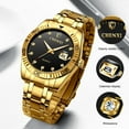 thumbnail image 5 of CHENXI Brand Couple Watches Quartz Lovers Wristwatches For Men &amp; Women Gold Luxury Stainless Steel Watch Calendar Reloj Hombre, 5 of 7