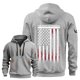 thumbnail image 1 of MHFRRA Sudadera con Capucha de Manga Larga con Estampado de Tendencia y Media Cremallera y Bolsillo para Hombre Gris claro, 1 of 2