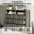 thumbnail image 3 of OAKHAM 6 Drawer Dresser, Fluted Wide Chest of Drawers for Bedroom Living Room, Midnight Oak, 3 of 7
