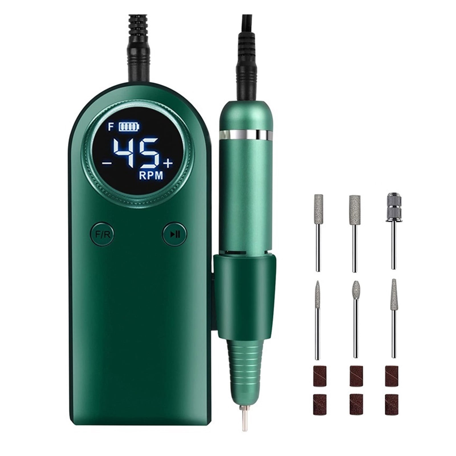 45000RPM Electric Nail Drill Machine, Rechargeable Manicure Machine With LCD Display, Portable Cordless Drill Set Nail Art Tools ,Low Noise
