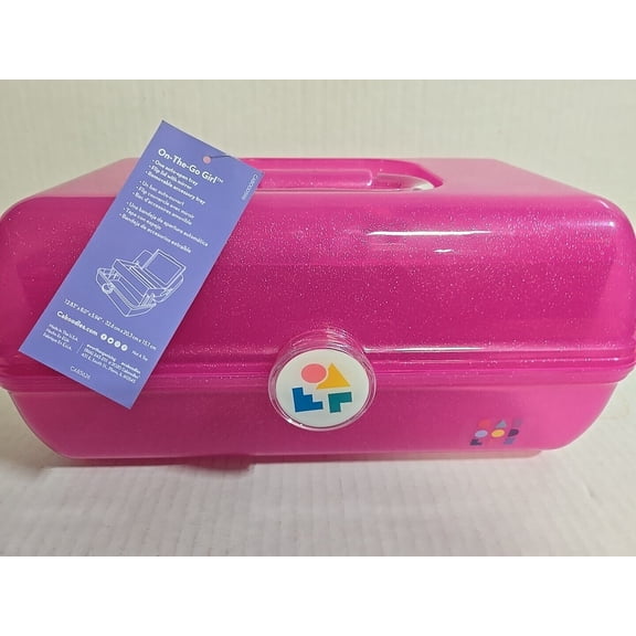 Caboodles On-The-Go Girl Cosmetic Organizer, Millennial Pink Sparkle