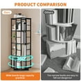 thumbnail image 4 of 4-Tier Rotating Bookshelf, Freestanding Corner Bookshelf, 360° Spinning Bookcase, Industrial Style Storage Rack Swivel Bookcase Corner Storage Organizer for Living Room, Bedroom, Study, 4 of 12