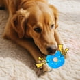 thumbnail image 3 of Durable Latex Dog Squeaky Donut Chew Toy for Puppies - Interactive Chewing for Teething Dogs, 3 of 4