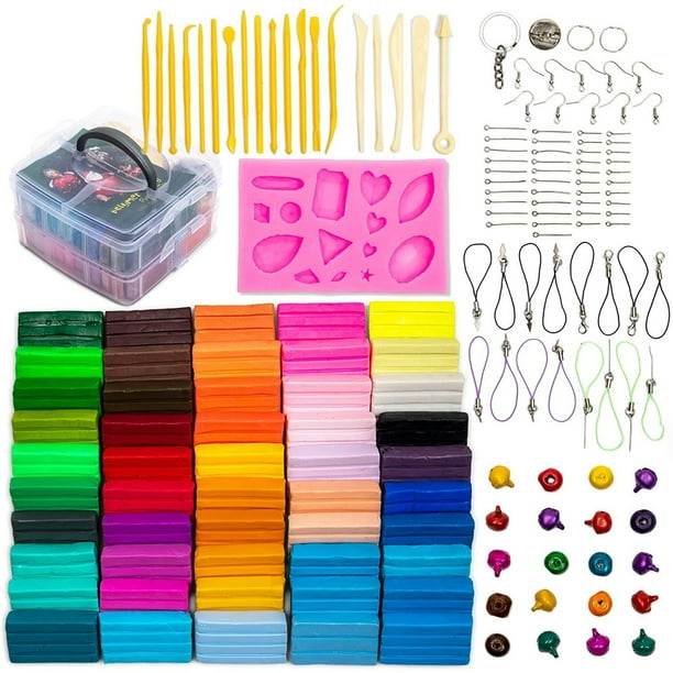 Polymer Clay Kit, 50 Unique Colors Clay Blocks for Adults & Kids to