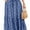 01Blue White Flower, variant on Cueply Women's Plus Size Casual High Waist Tie Front Long Skirts with Pockets Flowy Summer Pleated Tiered Elastic Skirt