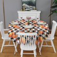 thumbnail image 2 of Fall Pumpkins Leaves Pattern Round Tablecloth 60" X 60",Wrinkle Wipeable Table Cloth for Kitchen Dining Room Picnic Patio Party, 2 of 6