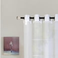thumbnail image 2 of Kashi Home Leah Collection Window Sheer / Curtain / Panel 55"x 84" Lightweight Solid Sheer Design in Beige - Single Panel, Grommet Top Hanging Panel, 2 of 3