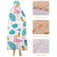 thumbnail image 4 of Tropical Neon Palm Leaves Hooded Blanket Soft Fleece Flannel Blanket All Season Blankets for Bed Decorative 40"x50", 4 of 6