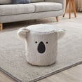 thumbnail image 6 of Cartoon Small Footstool Footstools Ottomans for Bedroom Sturdy Room Entryway Gray, 6 of 8