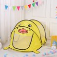 thumbnail image 2 of Tienda de campaña para dormir para niños en interiores, diseño de pato amarillo con dibujos animados, 2 of 5