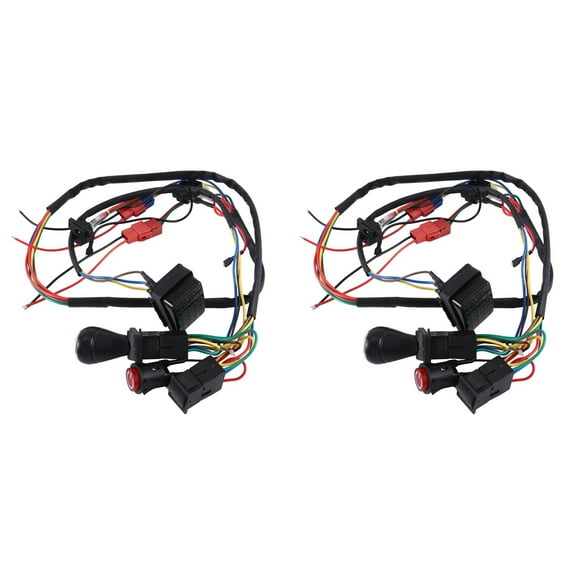 2X Children Electric Car DIY Modified Wires and Switch Kit, Kids Electric Car 4WD Ride on Toys Accessories Single Line