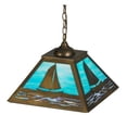 thumbnail image 4 of Meyda 150186 16 in. Square Sailboat Pendant, Antique Copper & La Light Blue Iridescent, 4 of 4