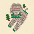 thumbnail image 3 of 100% Cotton Matching Family Pajamas Sets Christmas PJ's Deer Print Top and Pants Bottom Sleepwear, 3 of 15