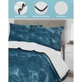 thumbnail image 4 of Dark Blue Nautical Twin XL Size Down Alternative Comforter, Lightweight Comforter Quilt Bedding Set with Pillow Shams Ocean Beach Coastal Seaside All Seasons Bed Comforter Duvet Insert 68"x98", 4 of 7