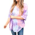 thumbnail image 3 of Tee-Shirt Dégradé à Manches Mi-Longues et Col en V pour Femmes, 3 of 10