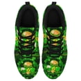 thumbnail image 2 of St Patricks Day Shoes for Women Breathable Running Sneakers Men Green Four Leaf Clover Shoes for Irish Festival Gift Black Size 9.5, 2 of 5
