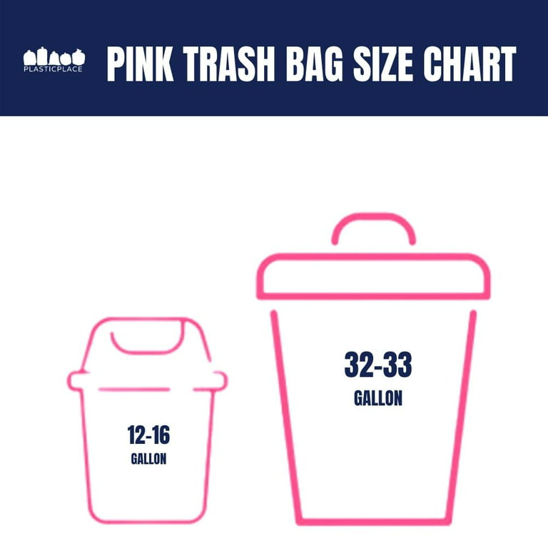 Plasticplace 32-33 Gallon Trash Bags, Orange, 1.2 Mil (100 Count) : Target