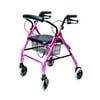Graham Field Lumex Walkabout Lite Rollator with Seat & 6 Inch Wheels, Pink
