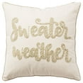 thumbnail image 2 of Rizzy Home Harvest Ivory/Natural Sentiment - "Sweater Weather" Cotton 20"X20" Poly Filled Decorative Throw Pillow, 2 of 5