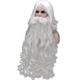 thumbnail image 2 of ITFABS Ensemble de Perruques Barbe de Noël Père Noël, Perruques Cosplay Rôle Père Noël, 2 of 4