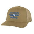 thumbnail image 2 of Air Force Veteran Cap - Military Trucker Hat Embroidered USAF - US Air Force Veteran Ball Caps (Black), 2 of 9