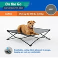 thumbnail image 5 of On The Go Elevated Pet Bed, Large, Grey, 5 of 5