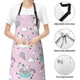 thumbnail image 4 of Kdxio Llama Unicorn and Rainbow Apron with Pockets Adjustable Kitchen Aprons for Men Women Waterproof Aprons for Cooking,Drawing,Crafting, Baking Household Cleaning, 4 of 8