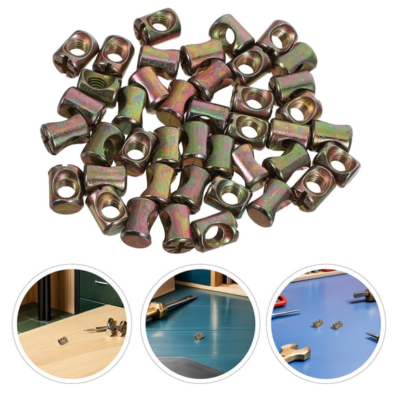 LOLIPPYY 50-Piece Furniture Hardware Bolt and Nut Set for Bunk Beds, Headboards, and Home Assembly