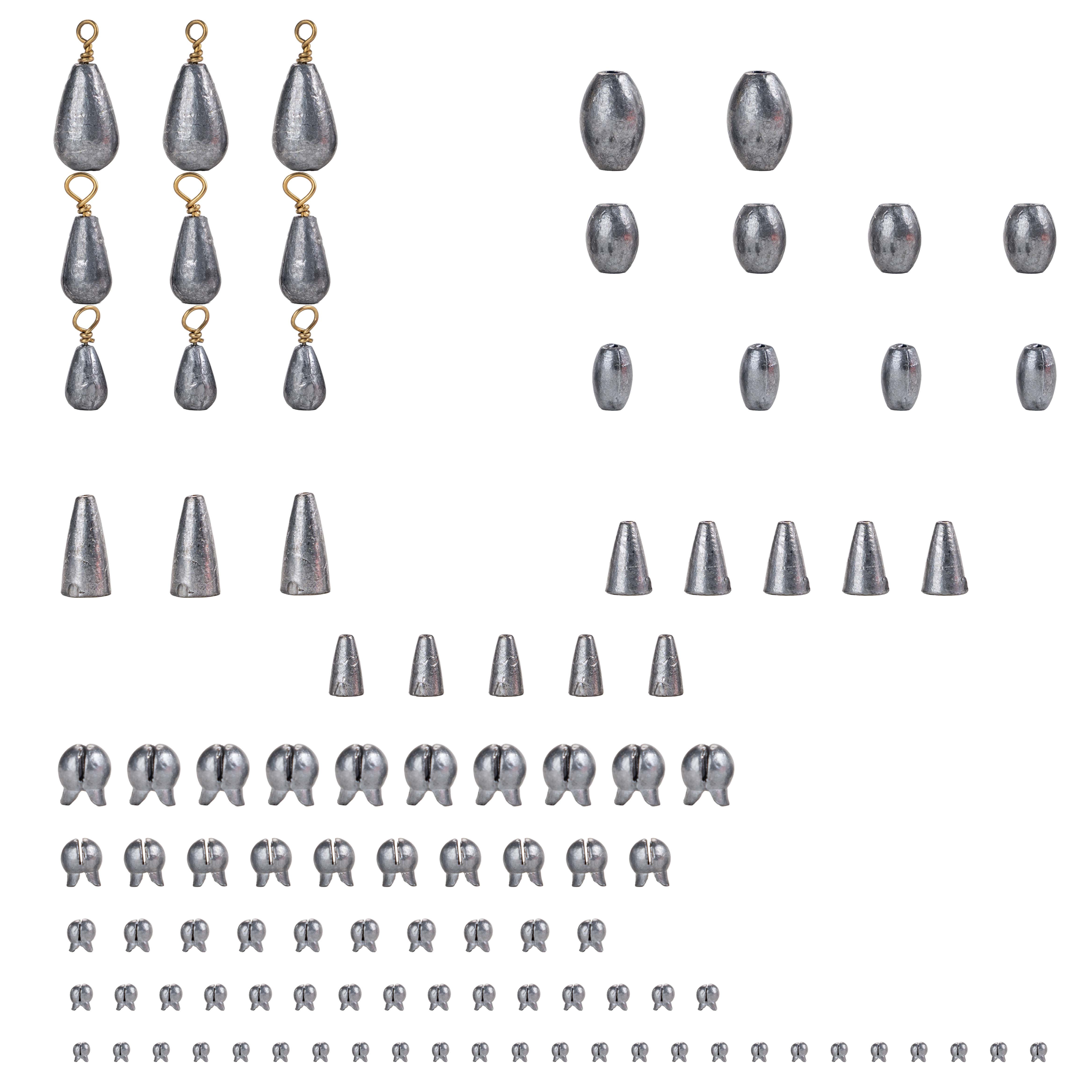 Ozark Trail Fishing Sinker Assortment, 102-Count