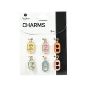 Blue Moon Beads 4 Piece Pop Tab Alloy Pastel Color Charms-Unisex-Teen to Adult