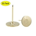 thumbnail image 1 of Uxcell 0.75''x1.18'' Clavos de tapicería, clavos de cabeza plana, clavos para muebles, pines de hierro tono dorado, 20 piezas, 1 of 5