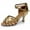 Gold, variant on Womens Latin Dance Shoes 7cm High Heel Crisscross Strap Peep Toe Buckle Closure Ballroom Dance Sandals For Women Prom Party Performance Dance Shoes Gold US :6.5