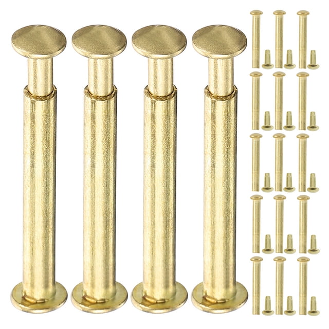 TABLZONE 20Sets Folding Fan Shaft Rivet Replacement Kit Handheld Fan Repair Hardware Metal Golden