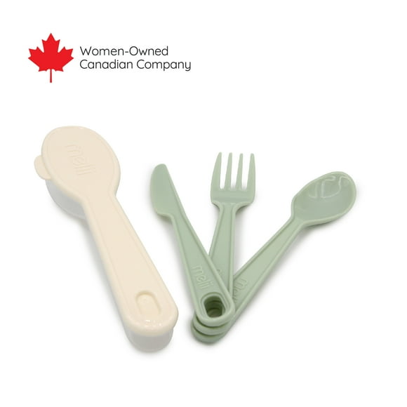 Melii Spoon, Fork, Knife with Case Ivory
