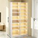 thumbnail image 2 of organizador plegable para zapatos, estante apilable para almacenamiento, armario plegable con puertas dobles, 2 of 4