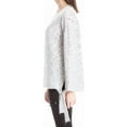 thumbnail image 2 of Max Studio London Womens Side-Tie Melange Knit Sweater, Grey, Medium, 2 of 3