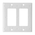 thumbnail image 2 of Cmple - 2 Pack Decorator Wall Plate 2-Gang Blank Wallplate Light Switch Cover Plate Standard GFCI Decorative Outlet Cover Dual-Gang Receptacle Outlet - White, 2 of 5
