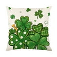thumbnail image 2 of Rourlinge St Patricks Day Shamrock Printed Pillow Cover Green Holiday Decorative Throw Pillow Case for Sofa Couch Bed Living Room Home Decor, 2 of 6