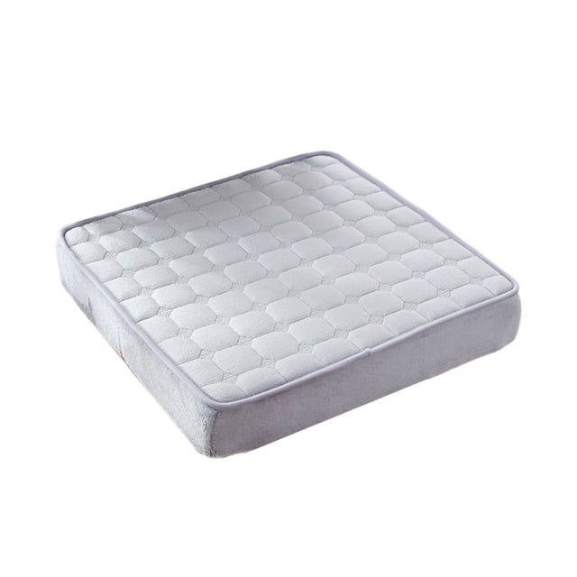 Wosthever Cojín de asiento de felpa suave con respaldo, funda de cojín de asiento de coche de felpa con patrón de rejilla de partículas Decoración del hogar gary 40*40cm*8cm