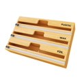 thumbnail image 1 of Wrap Dispenser with Cutter, 3-in-1 Food Dispensers, Plastic Wrap, Parchment Paper, Aluminum Dispenser for Kitchen, 1 of 5